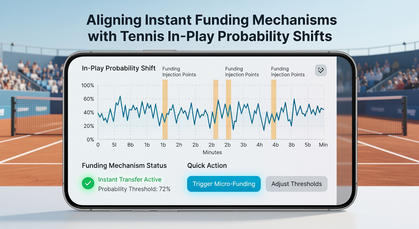 Detailansicht einer App mit Tennis-In-Play-Wetten und sofortiger Einzahlungsfunktion auf einem Smartphone-Display