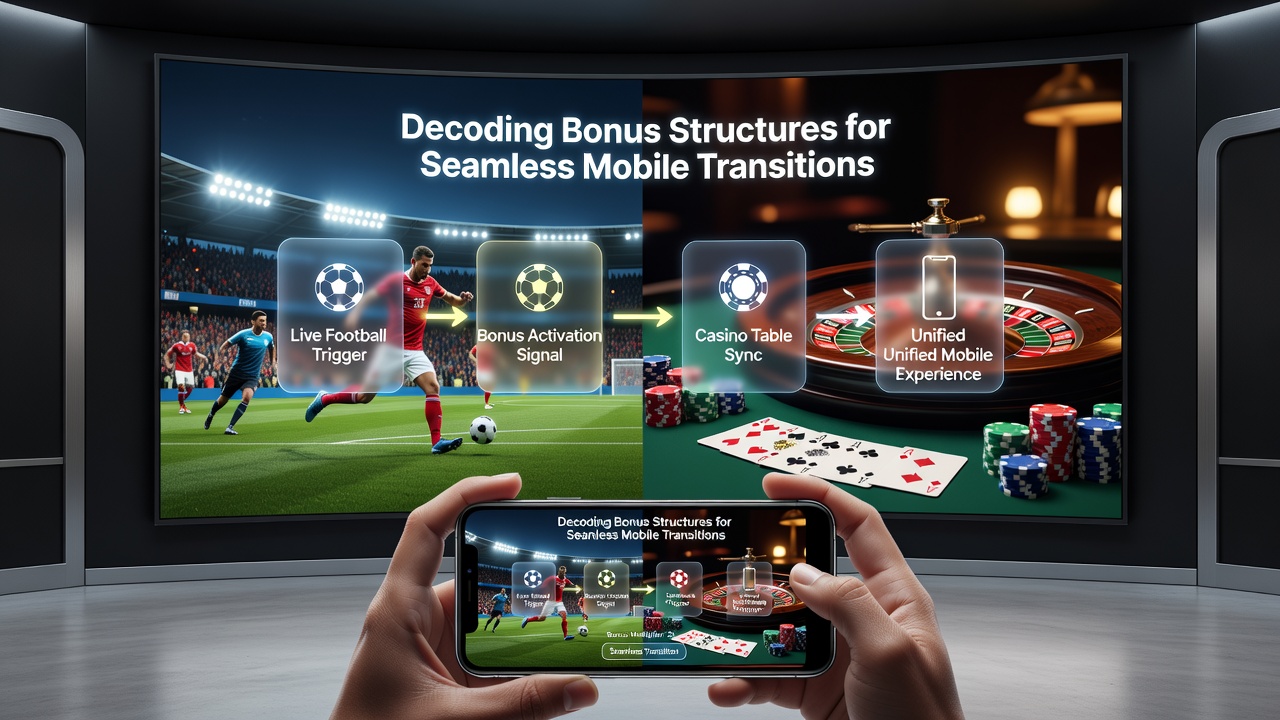 Illustration zu Bonusstrukturen und mobilen Übergängen zwischen Sportwetten und Casino-Spielen