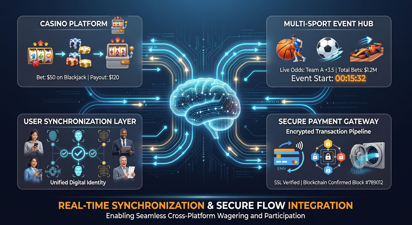 Synchronisierte Casino- und Sportevent-Transaktionen auf mobilen Geräten