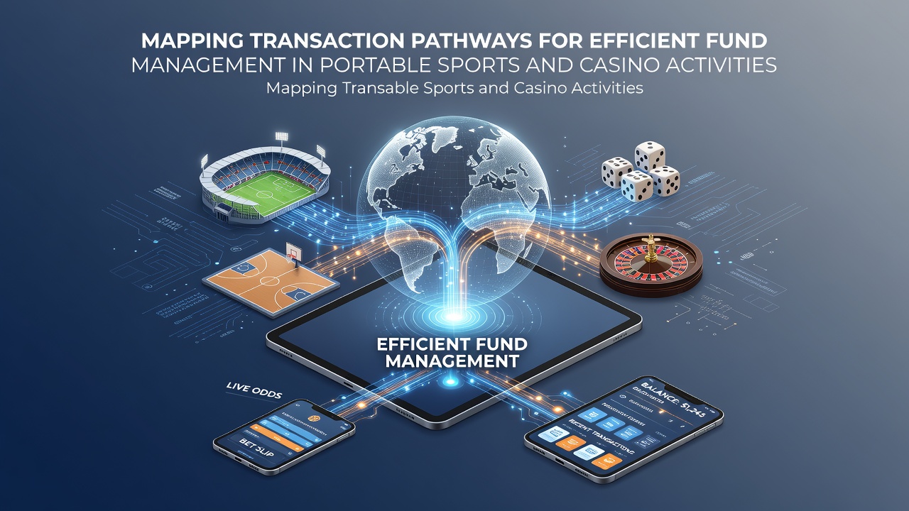 Darstellung von Transaktionspfaden in mobilen Sportwetten- und Casino-Apps mit Fokus auf sichere Zahlungswege und Fondsmanagement